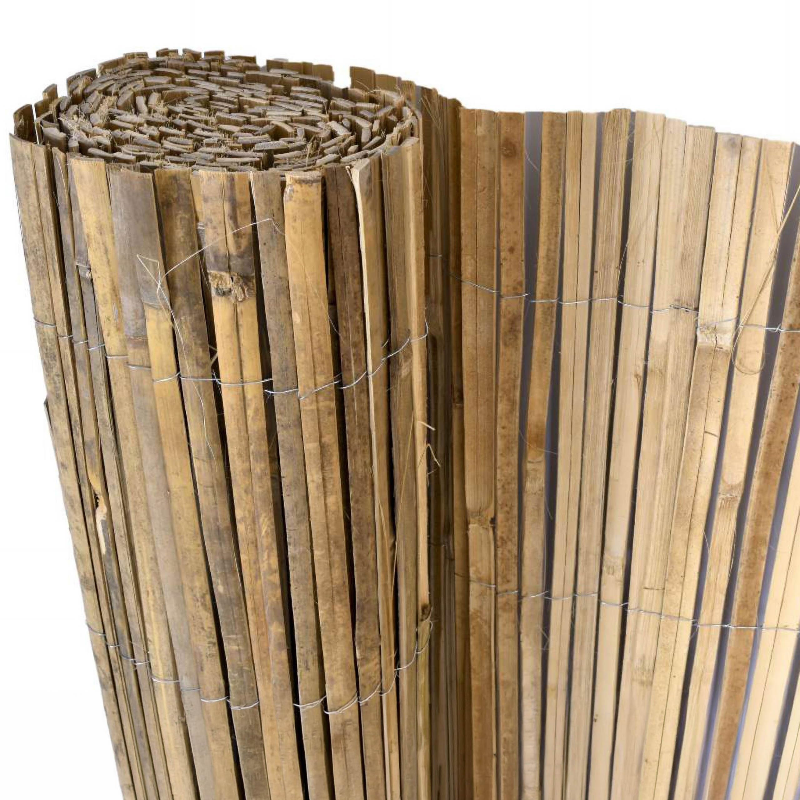 MASKUJĄCA mata bambusowa na płot, OSŁONA balkonowa, ogrodzeniowa, NATURALNA 100x300 cm (A)