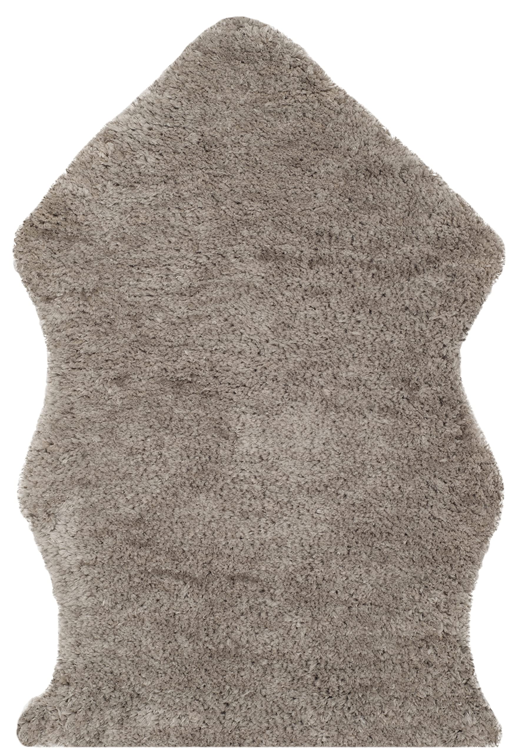 SAFAVIEH Sheep Shag Collection 2' x 3' Silver SSG101A Handmade 1-inch Thick Accent Rug