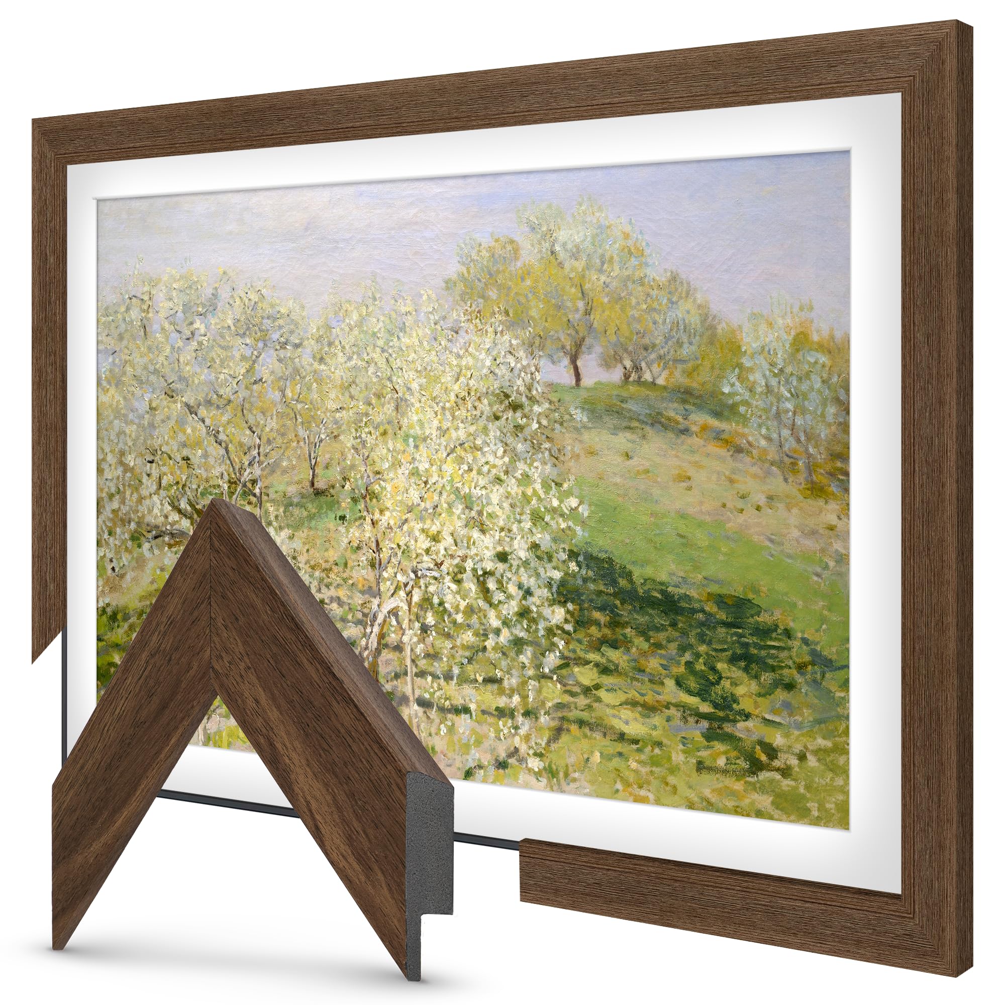 Frame My TV Deco s - Museum Walnut Slim Compatible ONLY with Samsung The (3", Chip Color)