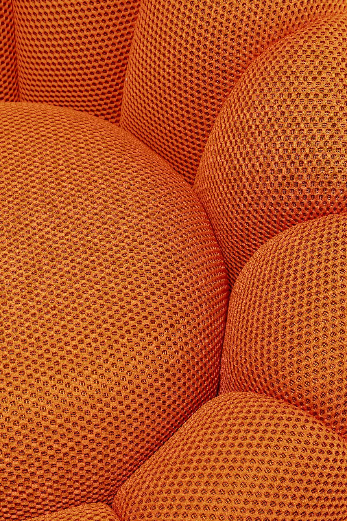 Kare Fauteuil pivotant Design Peppo Bloom, Orange, Hauteur d'assise 40 cm, Fauteuil rembourré, Fauteuil de Relaxation, pivotant à 360 degrés, Salon, 68 x 94 x 94 cm (H x l x P)