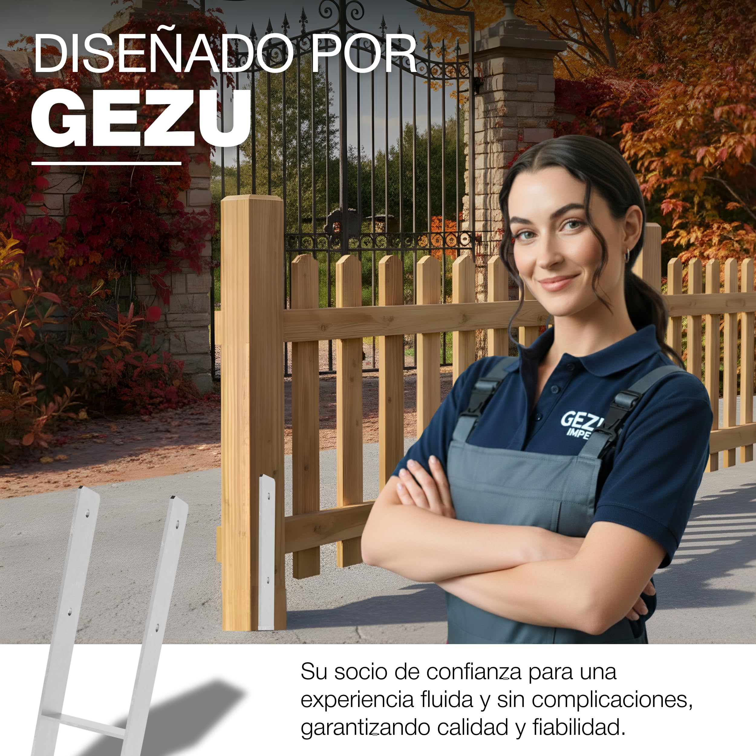 GeZu Impex Post Anchor H 71 x 400 mm Juego of 4 | Galvanizado en Caliente Anclaje Soporte para Ancla Base Elevada