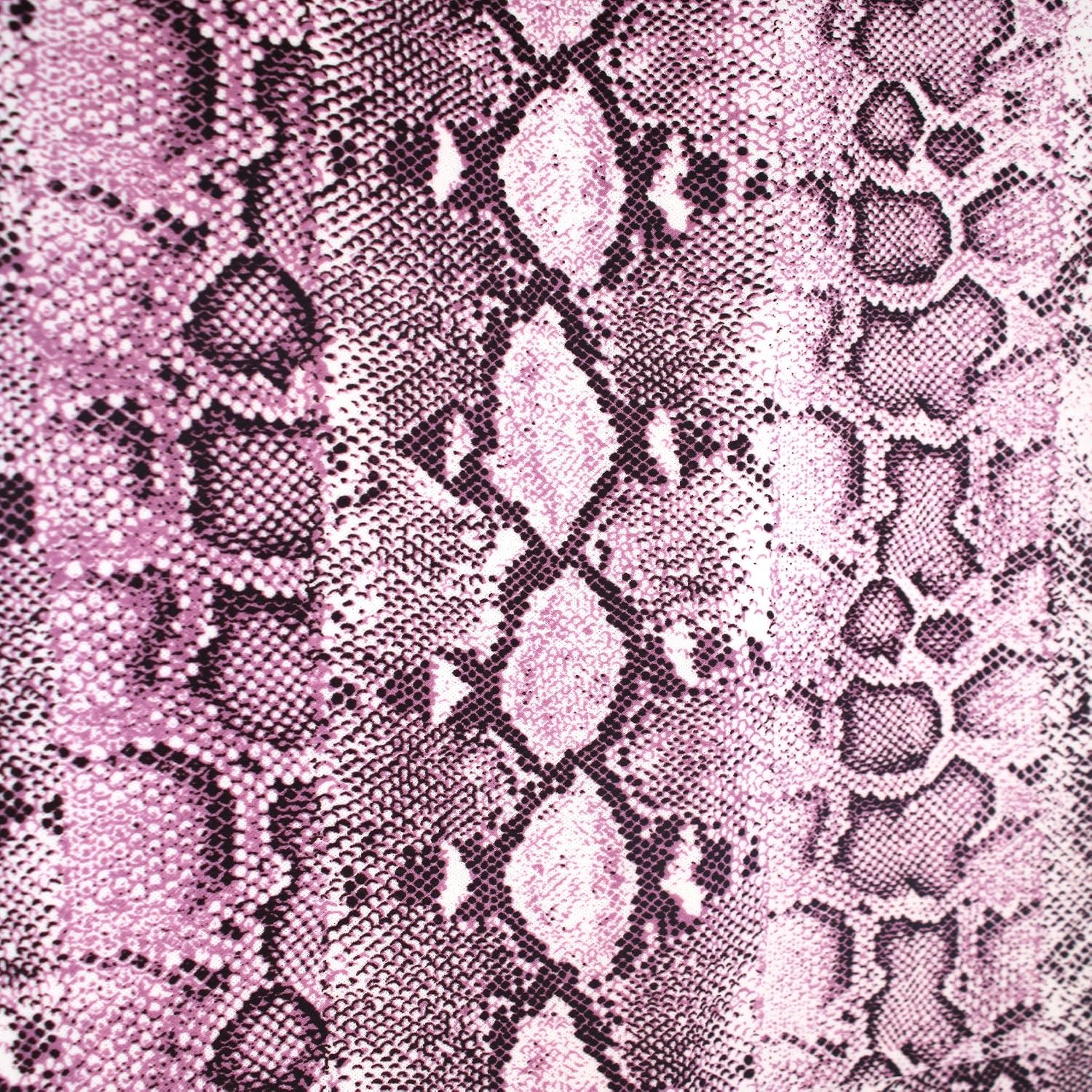 Printed Scuba Crepe Knit Fabric Animal Skin/Snake Pattern/2-Way Stretch Prints Fabric/DIY Projects