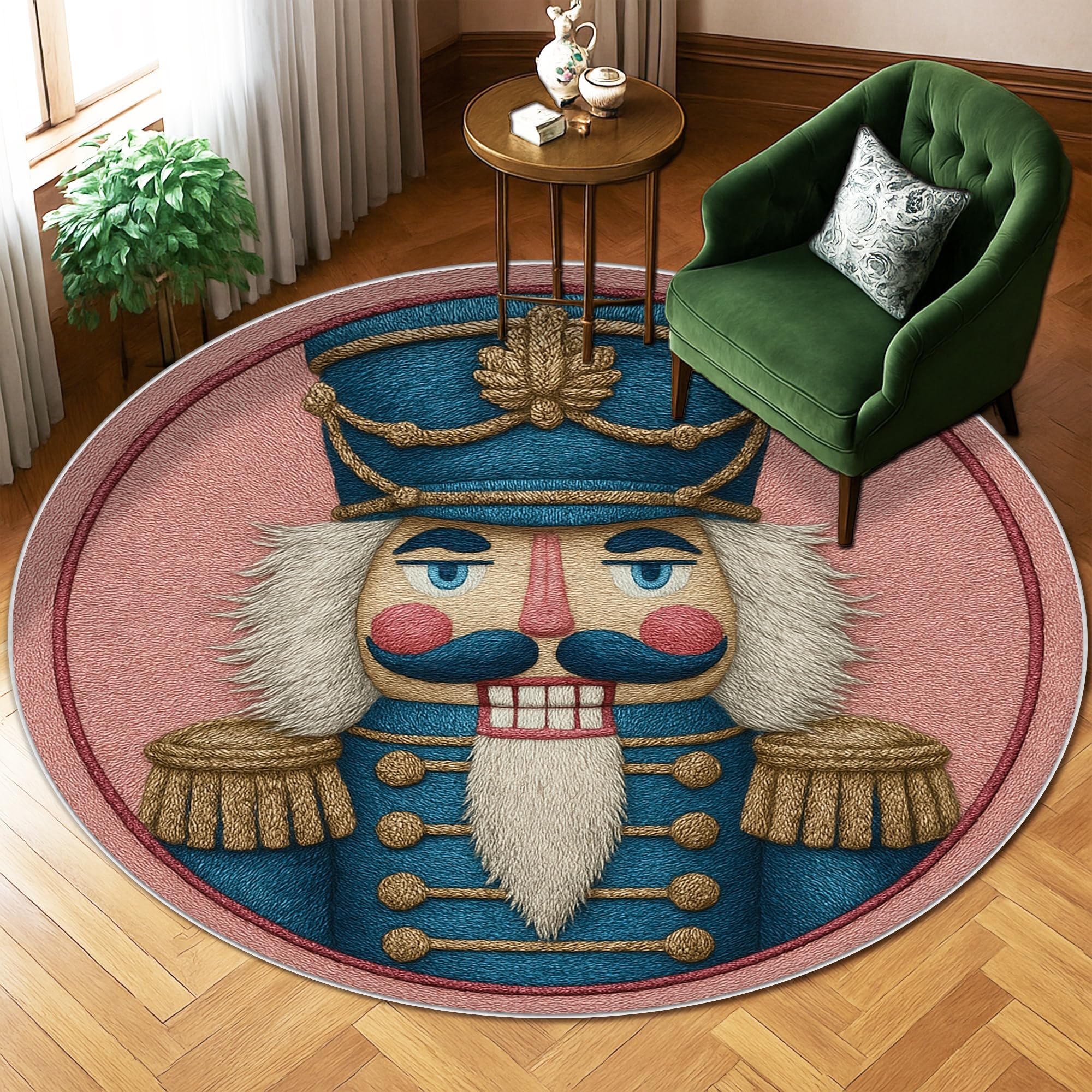 Tapis de Noël ne perd pas ses poils motif casse-noisette 1,8m