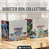 Vista 5 de Paquete de 5 protectores de plástico PKMN Booster Box - Protectores de exhibición de cajas de refuerzo compatibles con cajas de refuerzo PKMN
