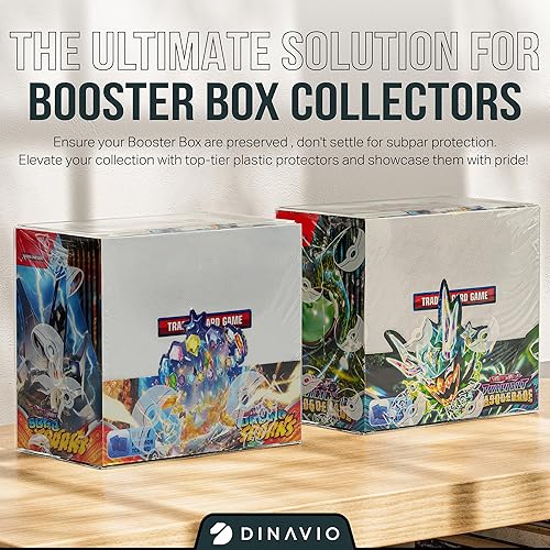 Miniatura 5 de Paquete de 5 protectores de plástico PKMN Booster Box - Protectores de exhibición de cajas de refuerzo compatibles con cajas de refuerzo PKMN