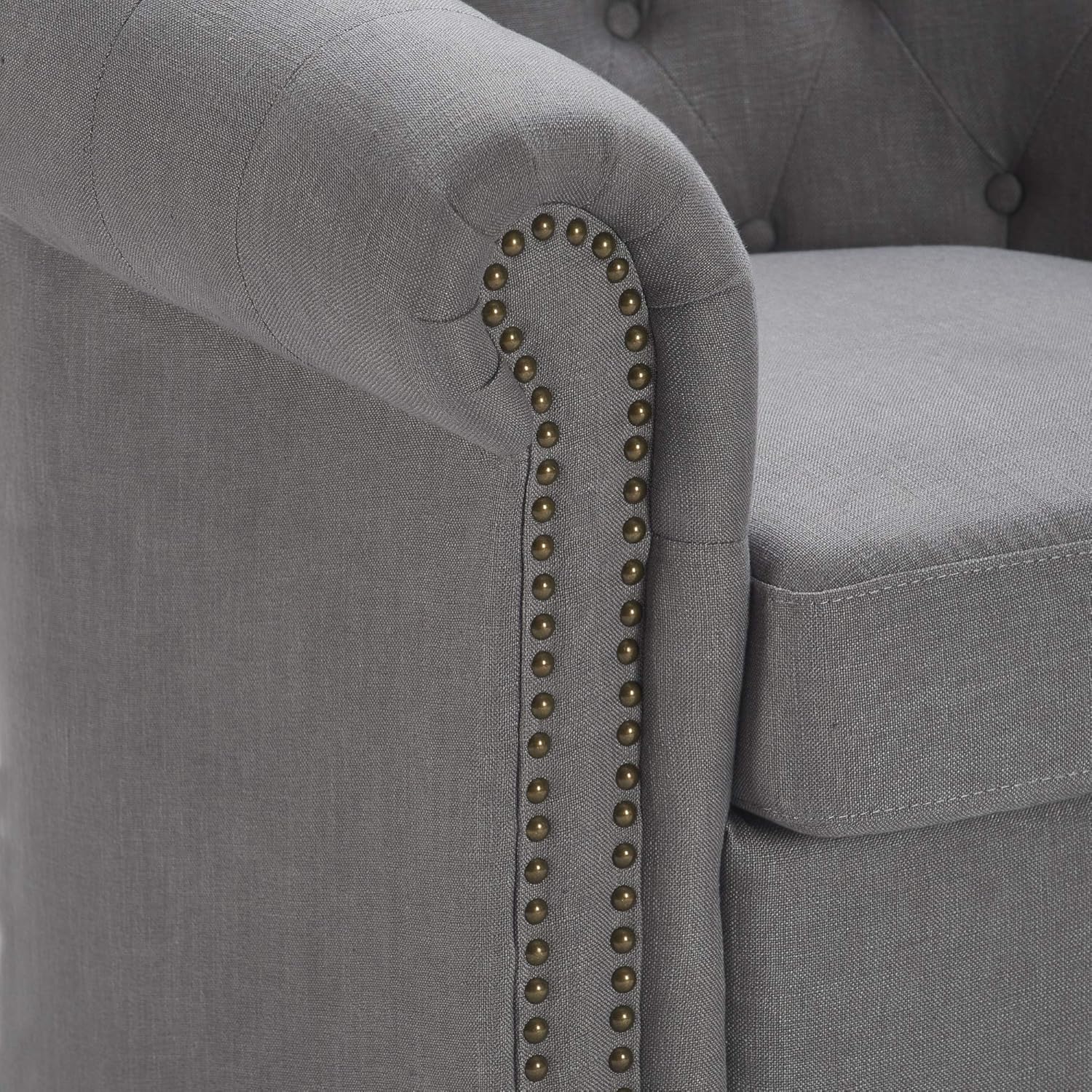 Finch Westport Tufted Club Chair, Gray
