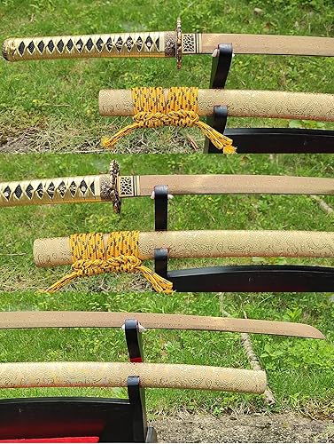 Miniatura 5 de Espada samurái japonesa hecha a mano de cabeza de dragón de hoja de acero para primavera, espada samurái japonesa muy afilada