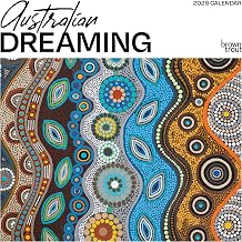 Australian Dreaming | 2026 12 x 24 Inch (Hanging) Monthly Square Wall Calendar | Plastic-Free | BrownTrout | Aboriginal Art