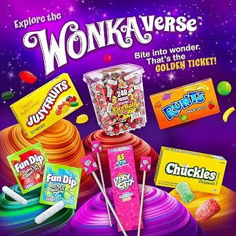 Wonka Runts Hard, Chewy & Fruity Candy, Recloseable Bag 12.0 oz (Pack of 4)