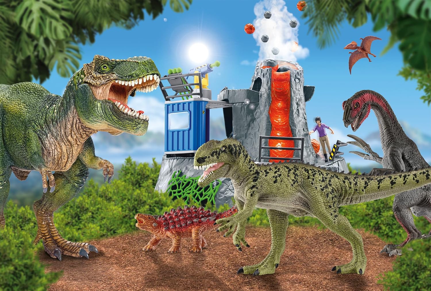 Schmidt | Schleich: Dinosaurs from Prehistoric Times (100 Pieces) With Dinosaur Toy | Jigsaw Puzzle | Ages 6+ | 1+ Players