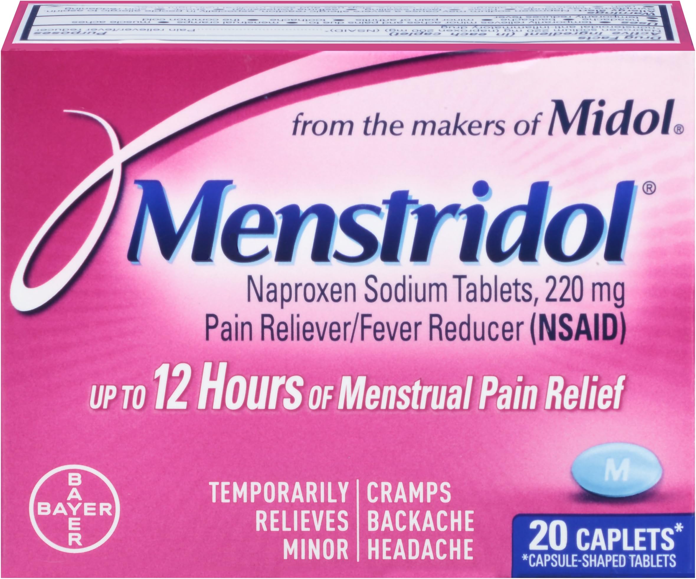 Midol Menstridol Caplets, 20 Count, Packaging May Vary