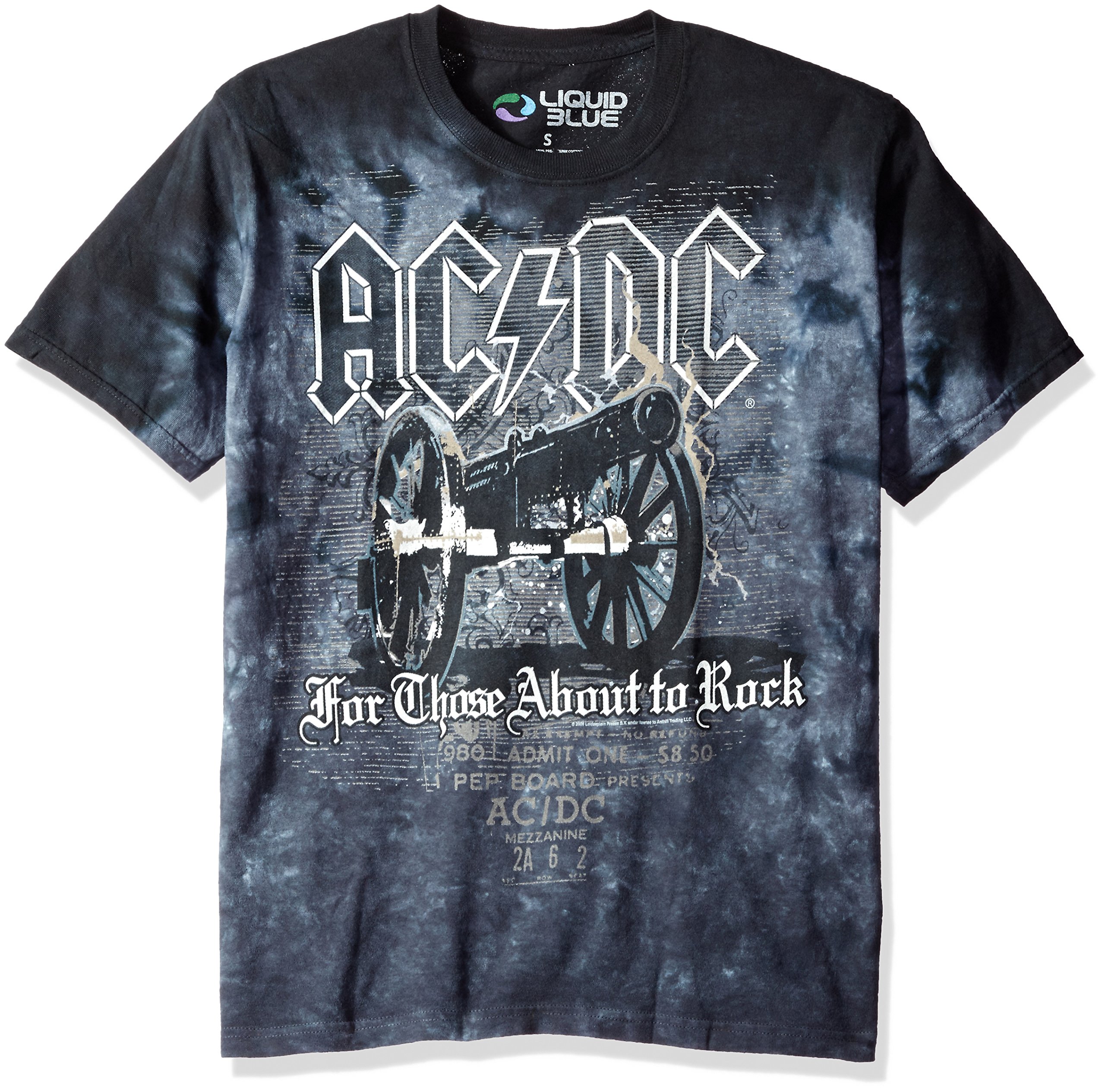Liquid BlueMen's Ac/Dc Cannon Short Sleeve T-Shirt, Blue