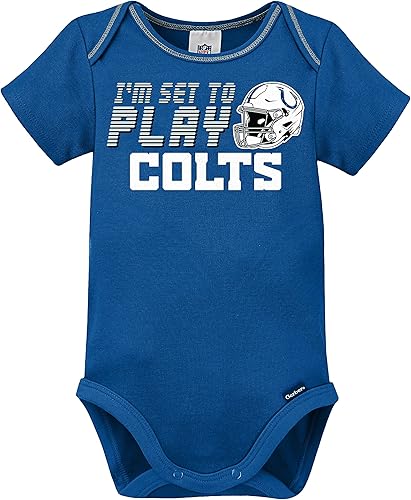 Miniatura 54 de Gerber Conjunto de regalo unisex para bebé con pies de equipo de la NFL para dormir y jugar Azul