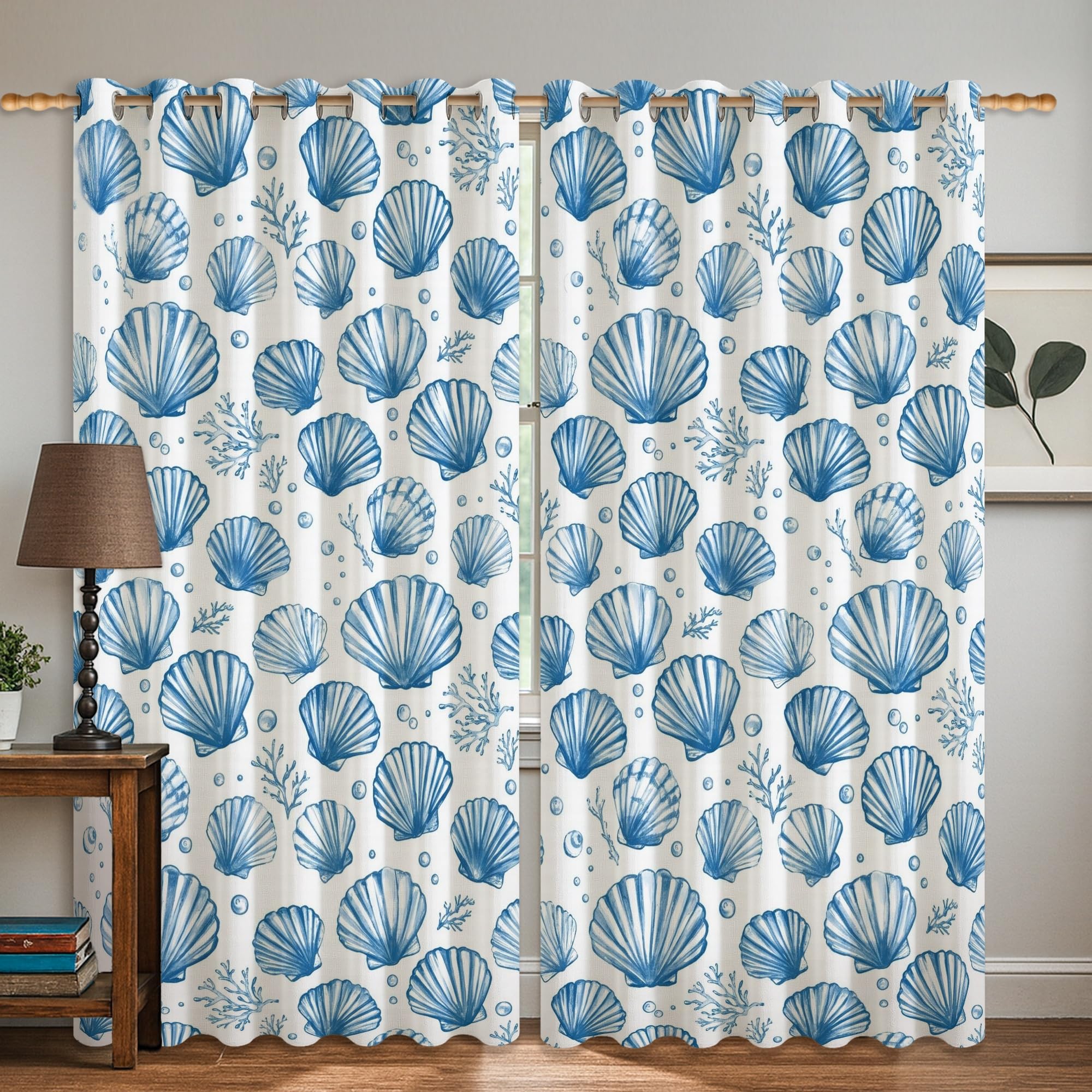 Rideaux occultants bleu à bulles 106x160 cm pour chambre