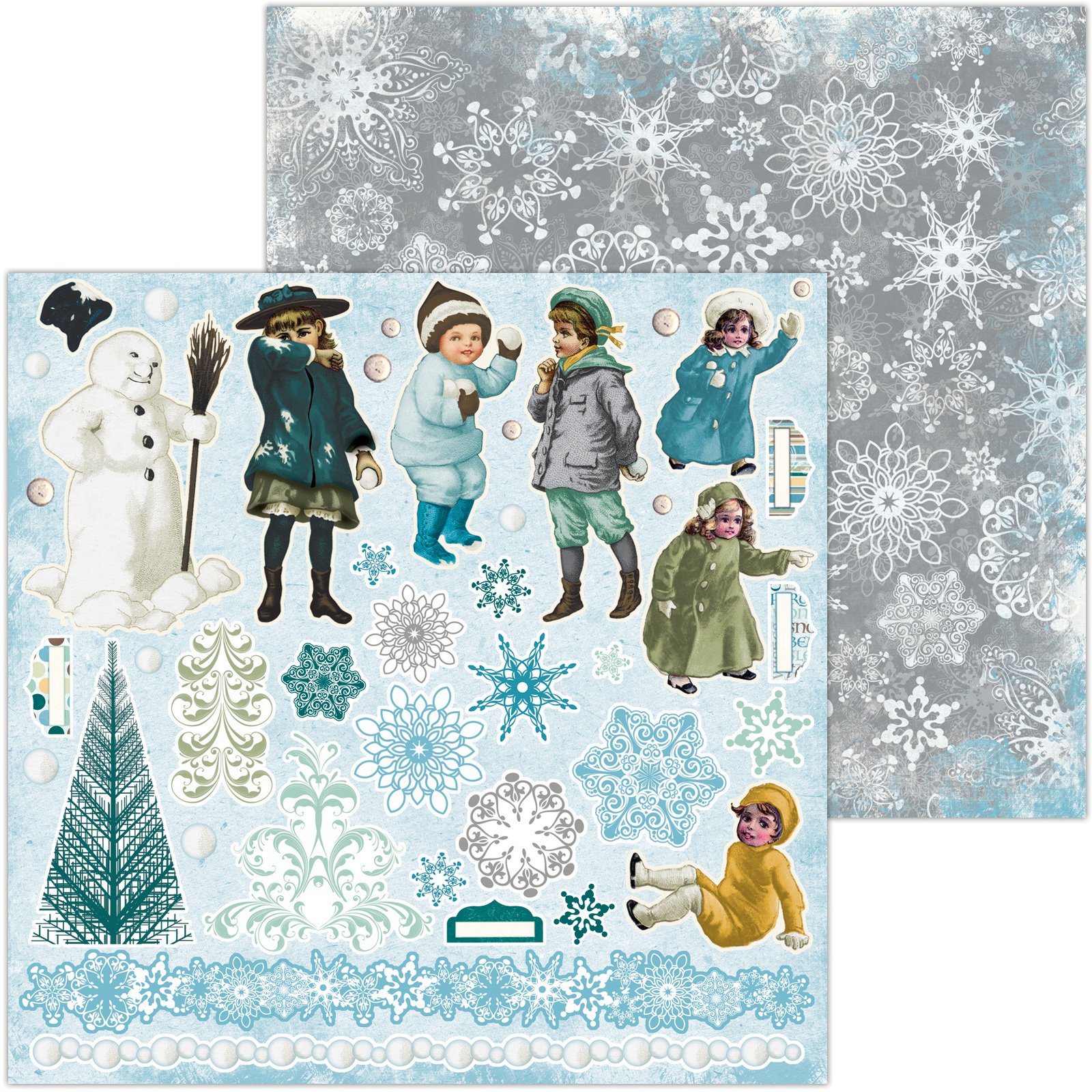 Papier Bo Bunny Remarquable pour scrapbooking, lot de 25 feuilles 30x30 cm