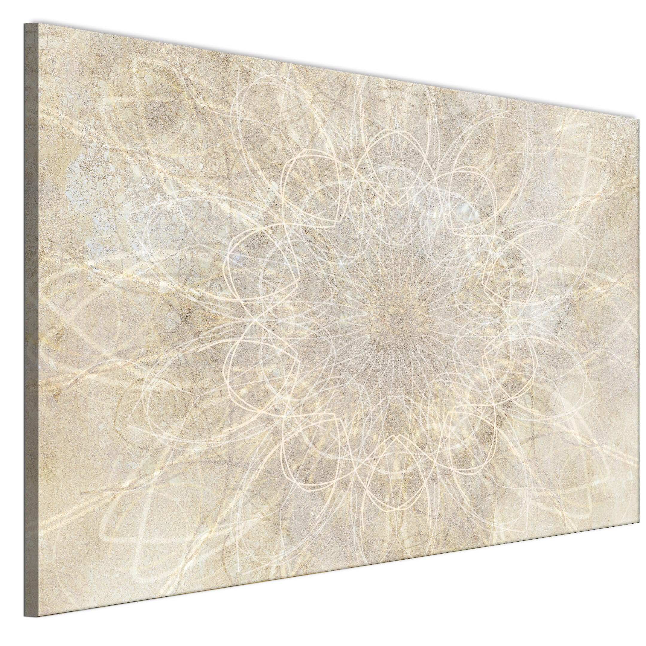LUMASOUL Wandbilder Wohnzimmer Leinwandbild Mandala 19 120x80 cm