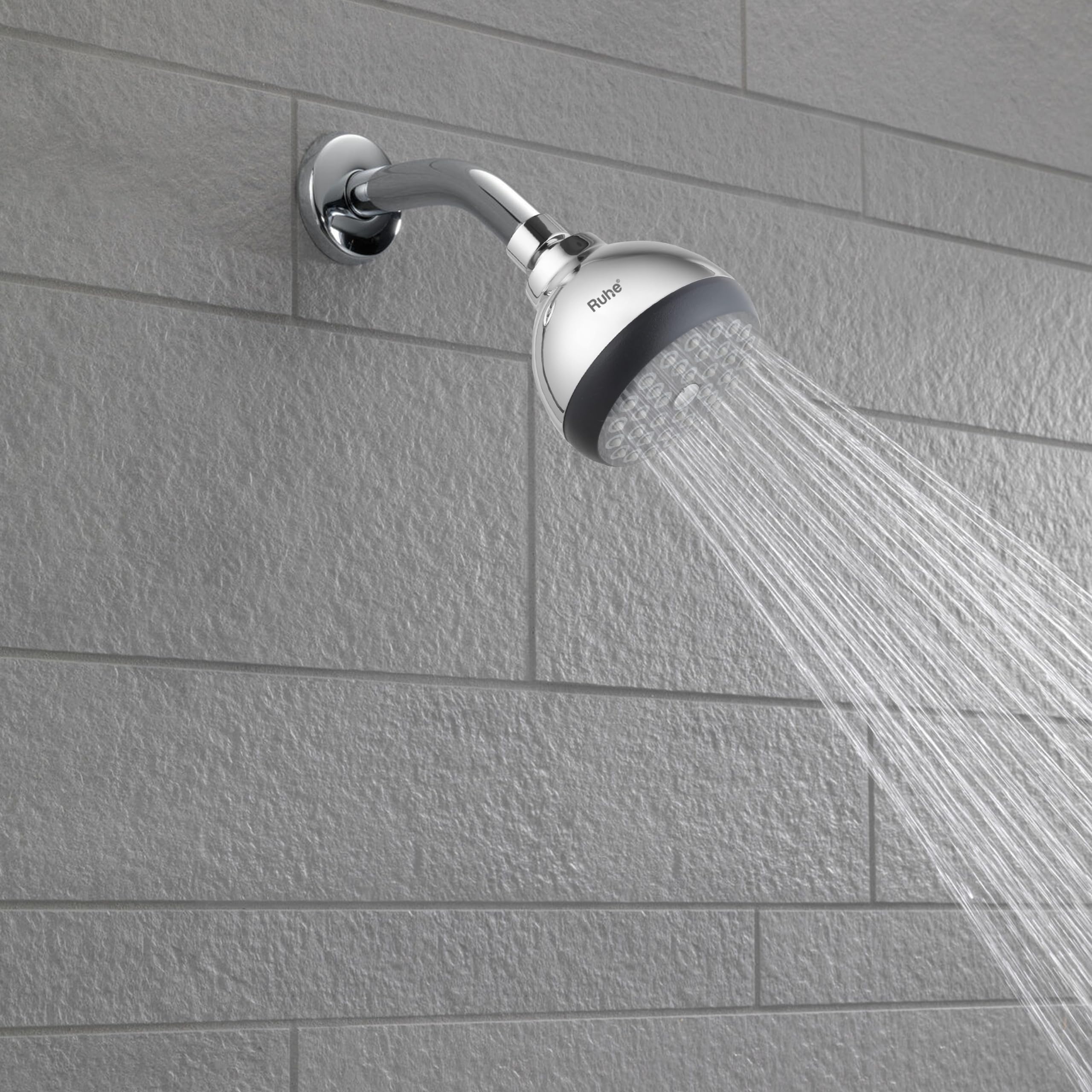 Ruhe® Beta ABS Overhead Shower Complete Set | 3 Inches Round Showerhead with 9 Inches Stainless Steel Shower Arm and Wall Flange | Chrome Finish Rain Shower with Easy-to-Clean Silicone Nozzles (B08ZJGRDCT) Amazon Price History, Amazon Price Tracker