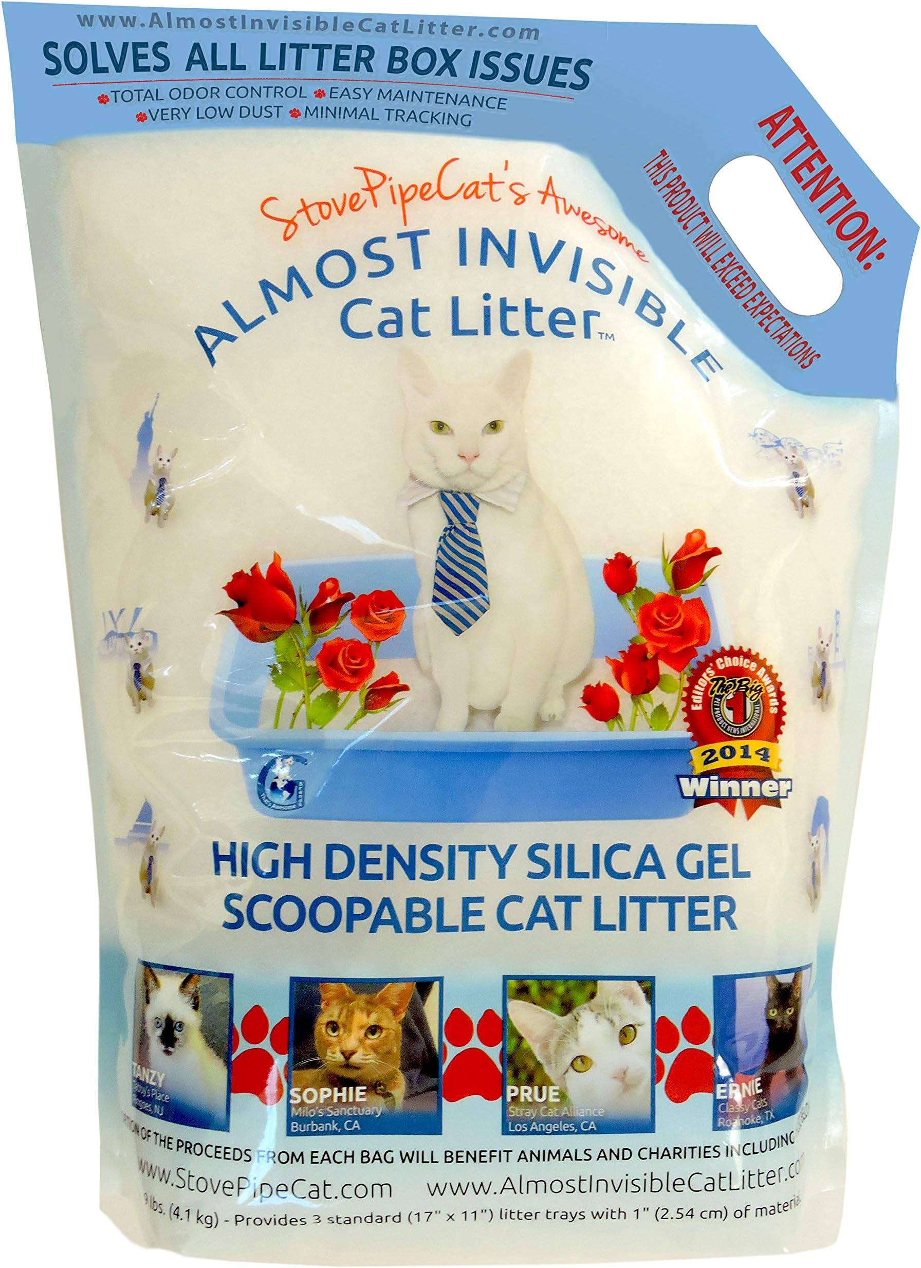StovePipeCat's Awesome Almost Invisible Cat Litter (9 Pounds)