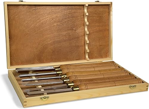 Miniatura 3 de WEN CH11 - Juego de cinceles artesanales de 6 piezas con cuchillas de acero de alta velocidad de 6 pulgadas y asas de haya de Inglaterra de 10