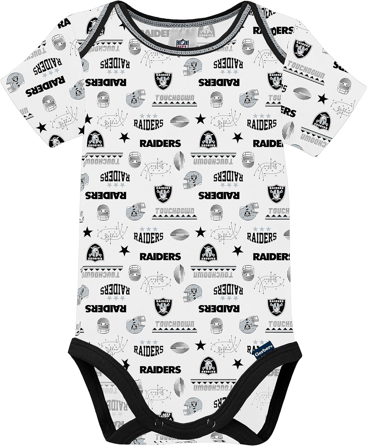 Gerber NFL unisex-baby Nfl Team 3 Pack Short Sleeve Onesie Bodysuit - Image 3