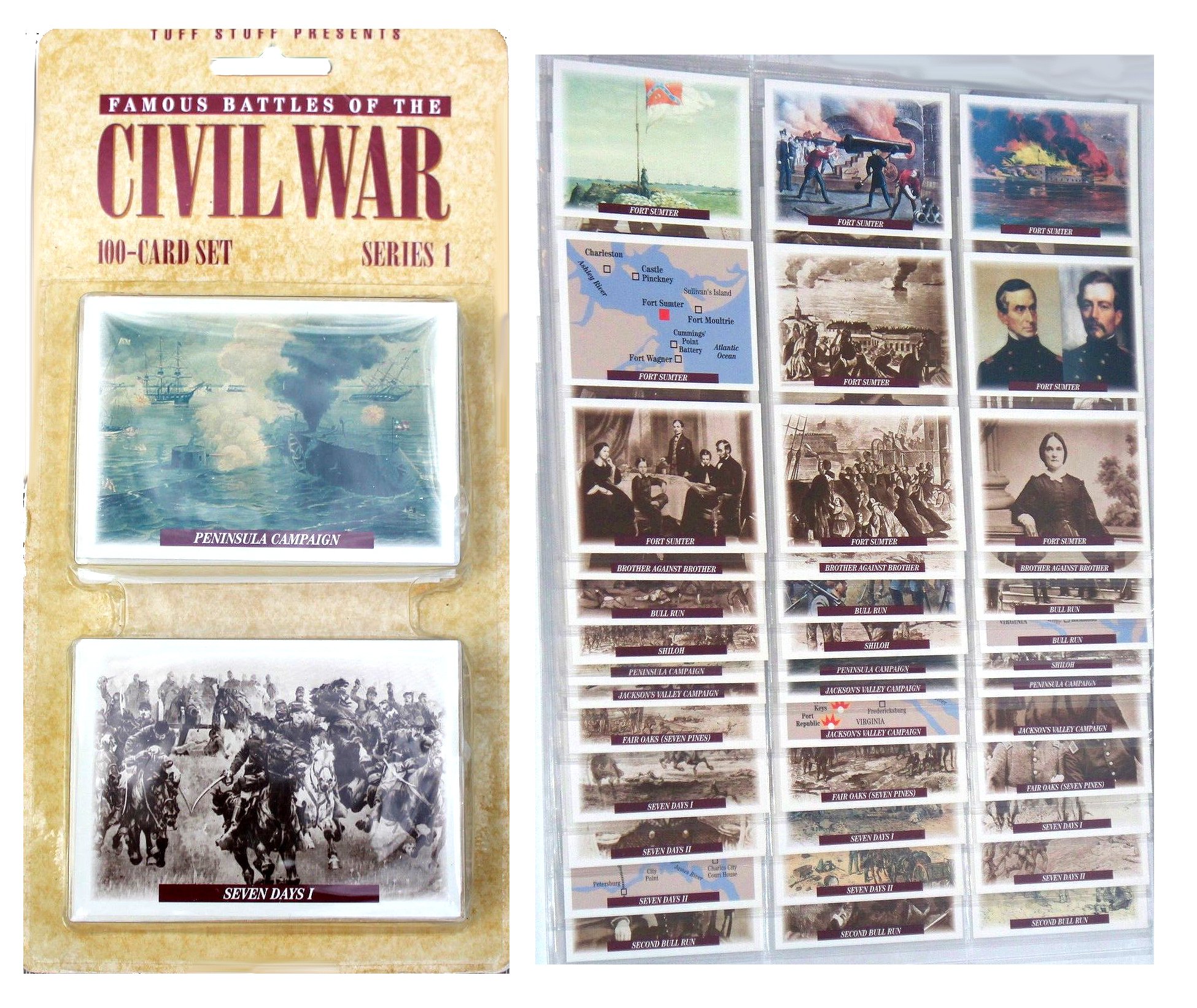 Famous Battles Of The Civil War 100 Card Set Series 1