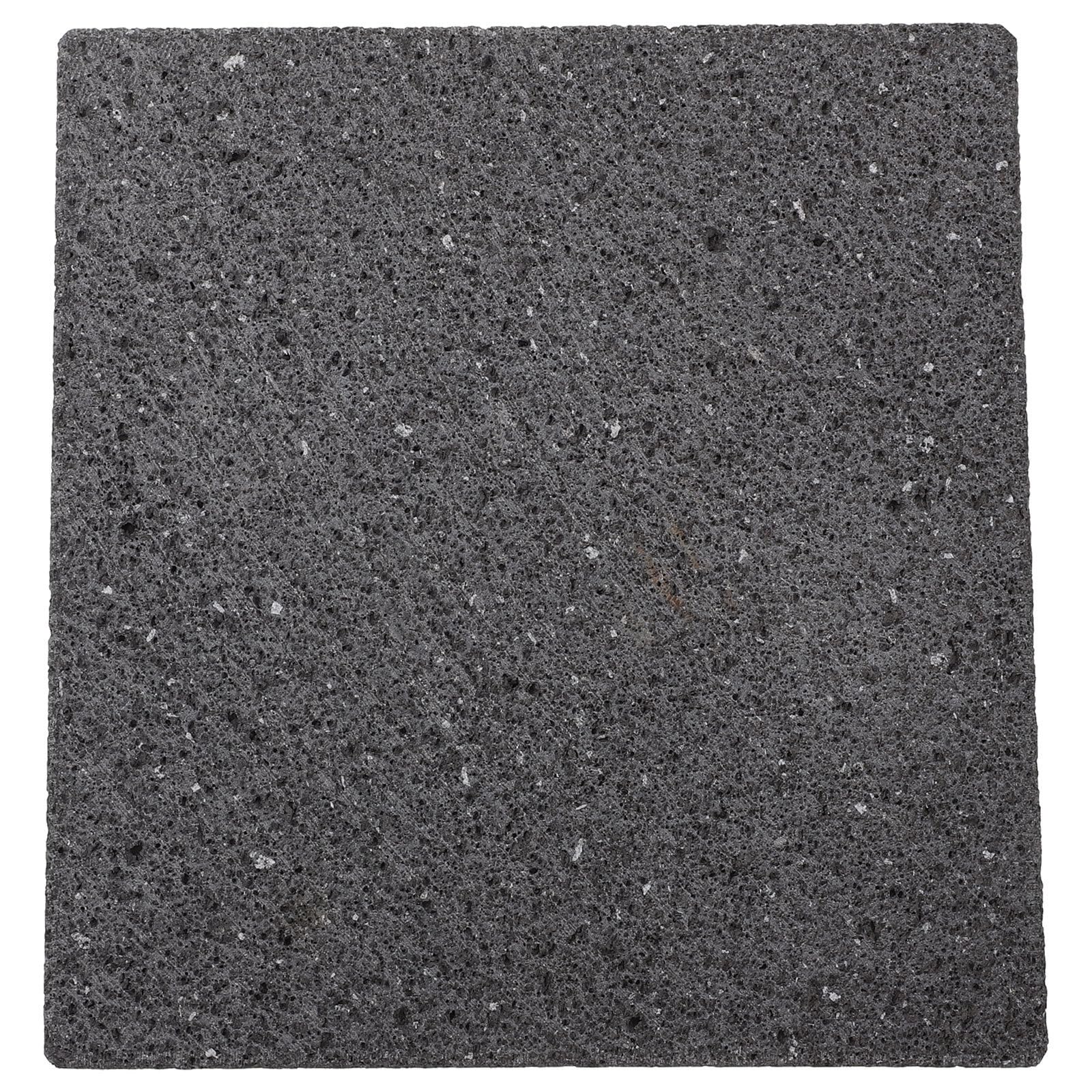 Pietra Lavica per Barbecue in Roccia Magmatica 16.80x15.50x1.50cm Piastra Riutilizzabile per Grigliate Regolari e Cottura Verdure Minimalista