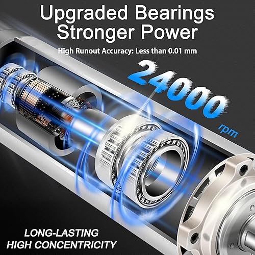 Miniatura 6 de RATTMMOTOR Husillo CNC 2.2KW Motor de husillo refrigerado por aire 220V 3.150 in Motor ER20 Collet 3HP 24000RPM Husillo de alta velocidad 8A 400Hz