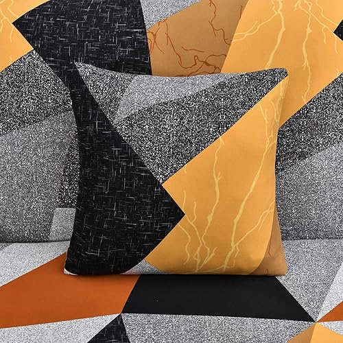 Miniatura 6 de MIFXIN Funda de sofá seccional de 2 piezas elásticas de 3 asientos en forma de L, fundas elásticas impresas para sofá seccional, protector de