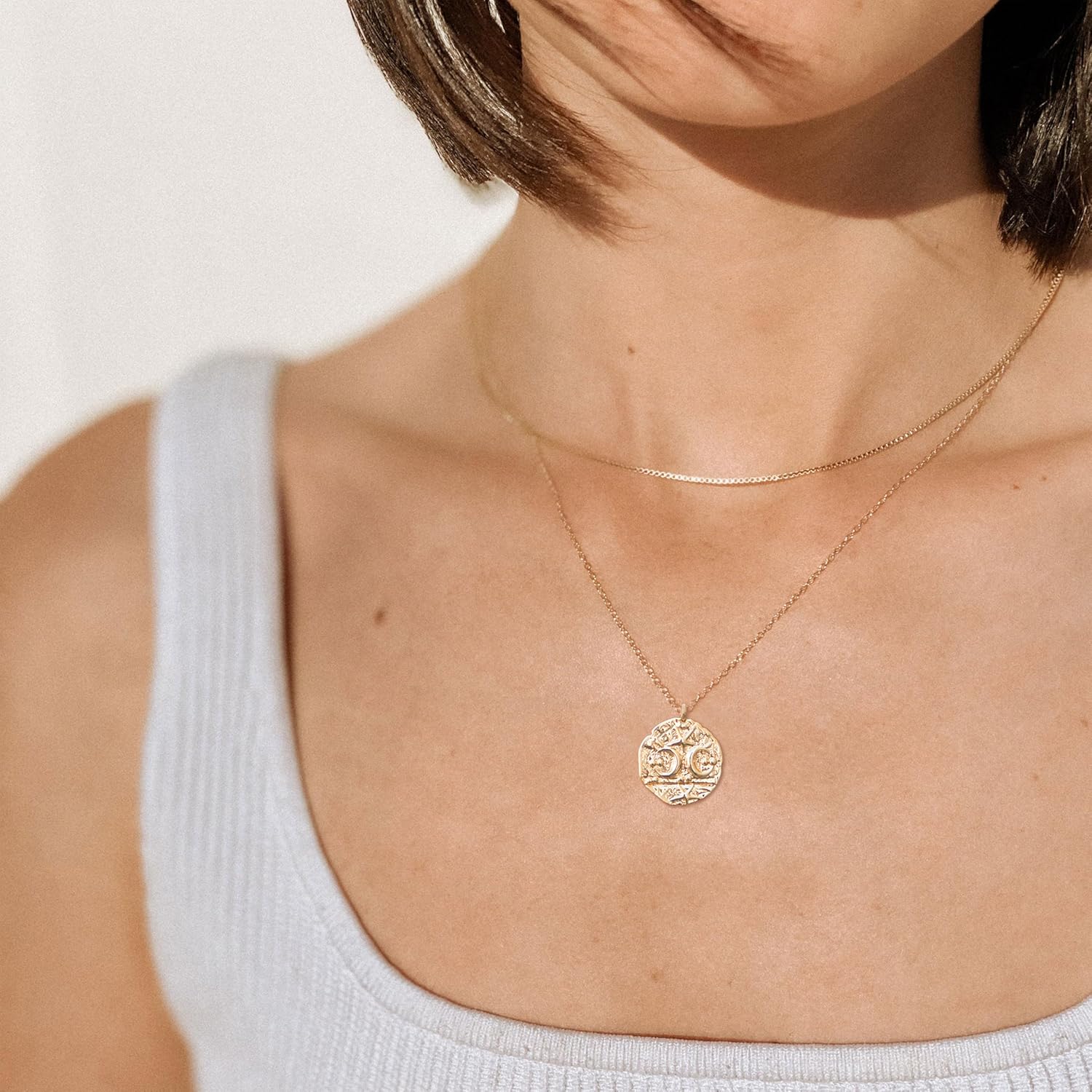 Fettero Gold Necklace for Women 14K Gold Plated Boho Beach Neckalce Charm Starfish Seahorse Conch Ocean Pendant Necklace Adjustable Chain Necklace Beach Jewelry for Women Gift - Image 4