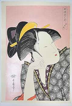 【新品】復刻木版画 喜多川歌麿 歌撰恋之部 稀ニ逢恋 松崎啓三郎作品 Amazon | 木版画 喜多川歌麿 歌撰恋之部 稀ニ逢恋 松崎啓三郎