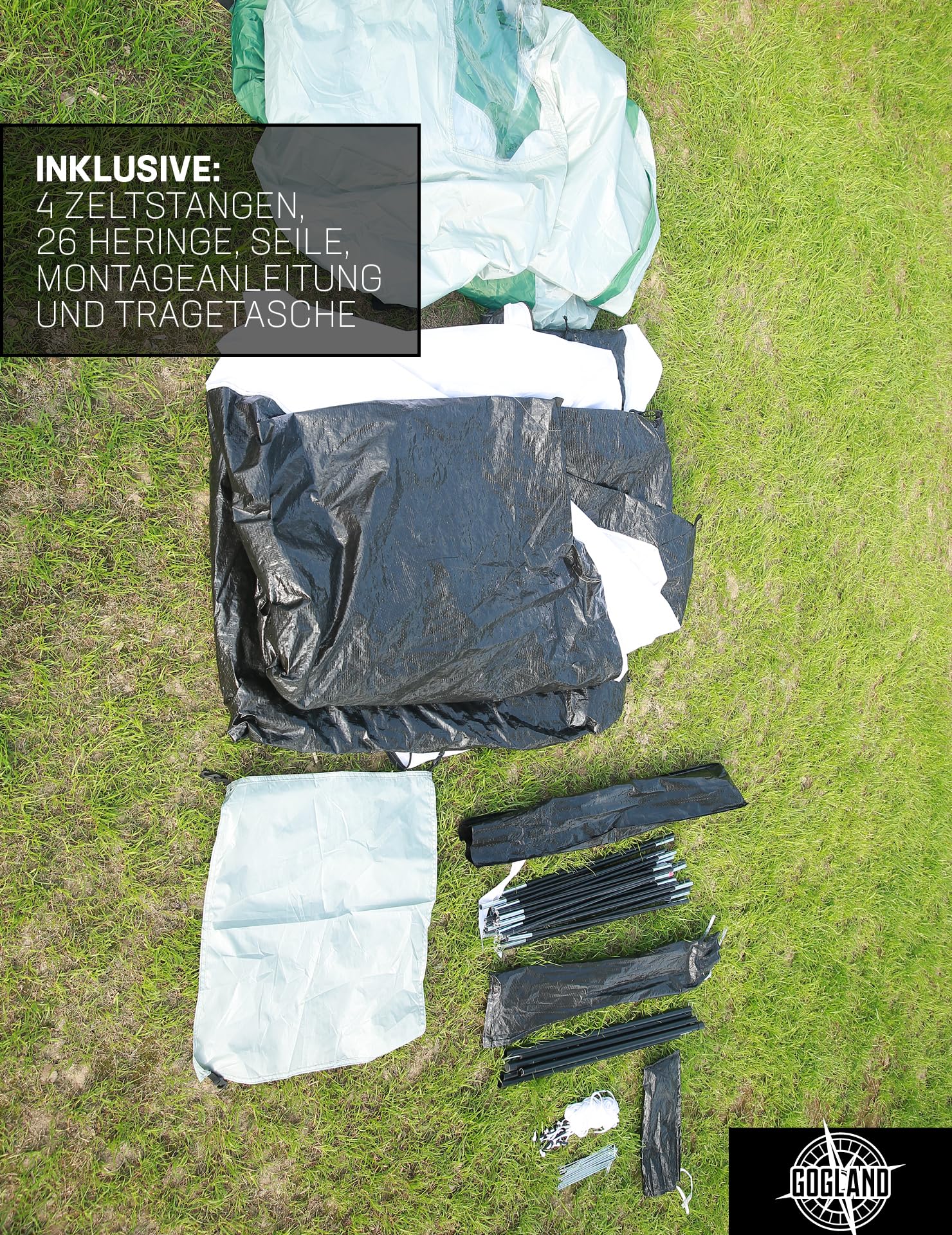 Tenda da campeggio per 2 3 e 6 persone, pop-up, impermeabile, con colonna d'acqua di 2.000 mm e fattore di protezione solare 50+