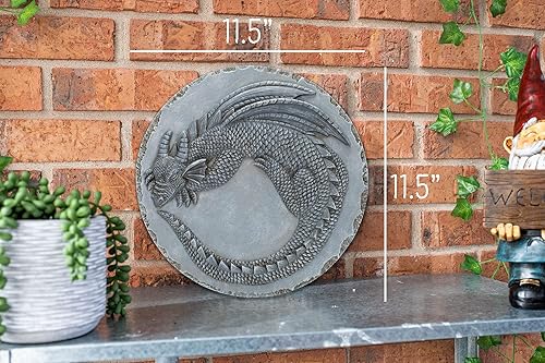 Vista 16 de NAT & Jules - Carácter animal dimensional para interiores y exteriores, 12 pulgadas, redonda, de resina fundida, piedra decorativa para jardín