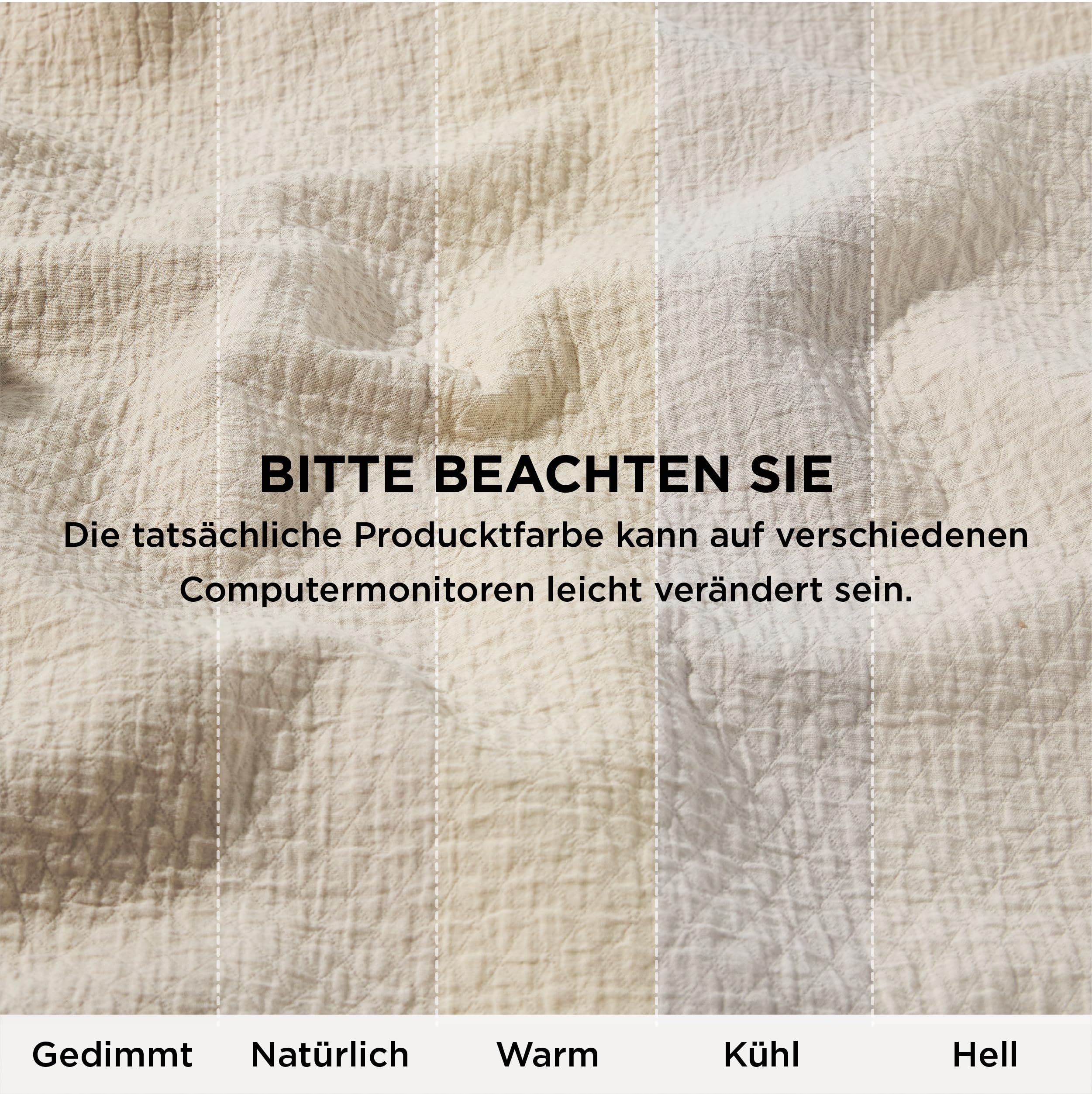 BEDSURE Tagesdecke 100% Baumwolle Kuscheldecke mit Rautenmuster Beige 180x240cm