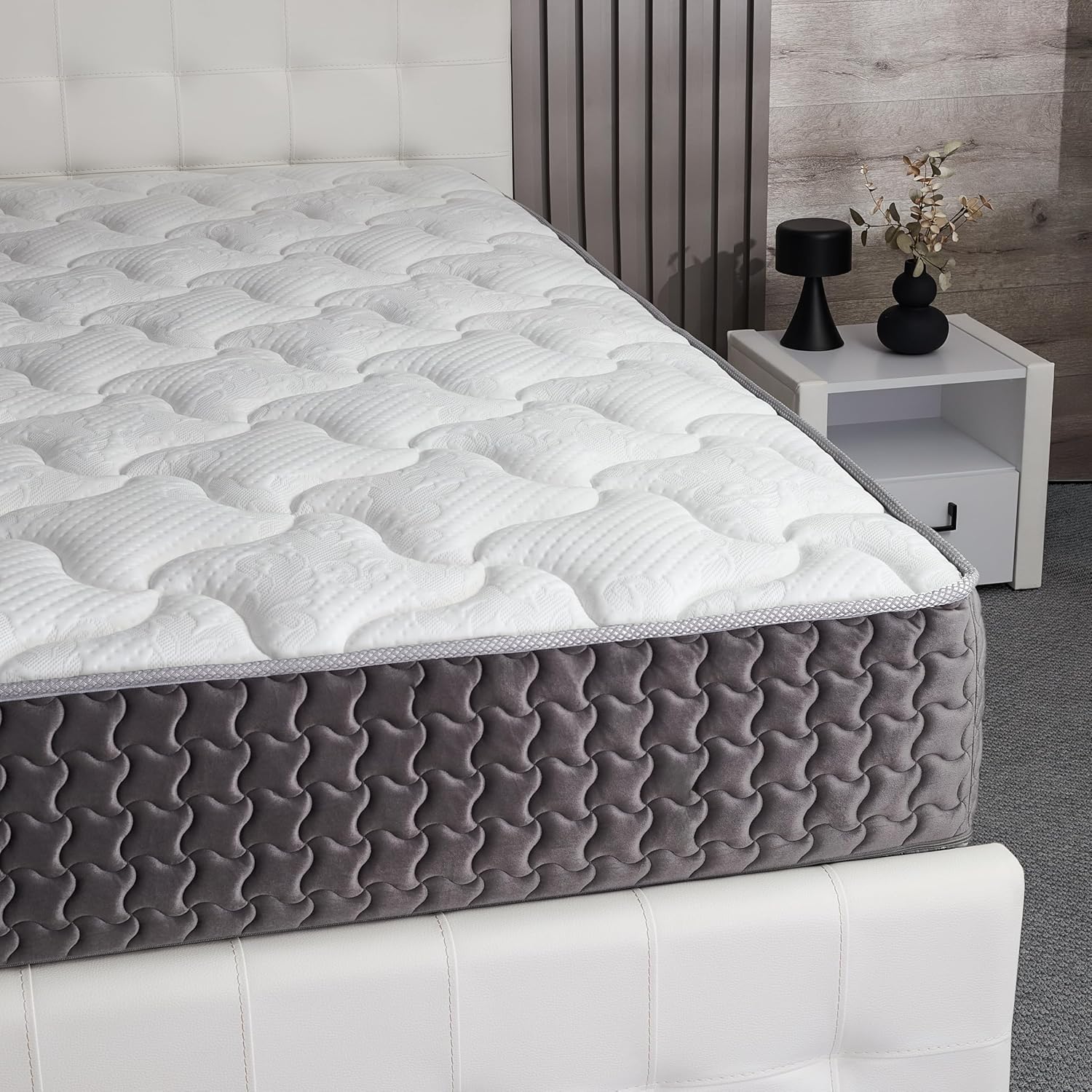 Product image of Mattress V2 - Pocket Spring Orthopedic Mattress with Motion Isolation Technology, Temperature-Regulating Cover, Medium Firm Support for Back Pain Relief (King)