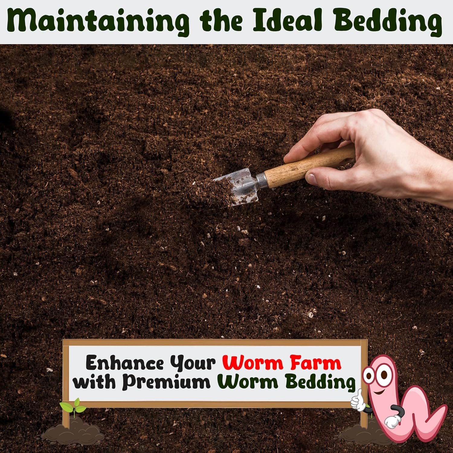 5lb Worm Bedding for Nightcrawlers and Red Wigglers (Worms Not Included) - Vermicompost Bin Worm Bedding for Earthworm Castings - Earthworm Food for Organic Potting Soil Gardening Mix