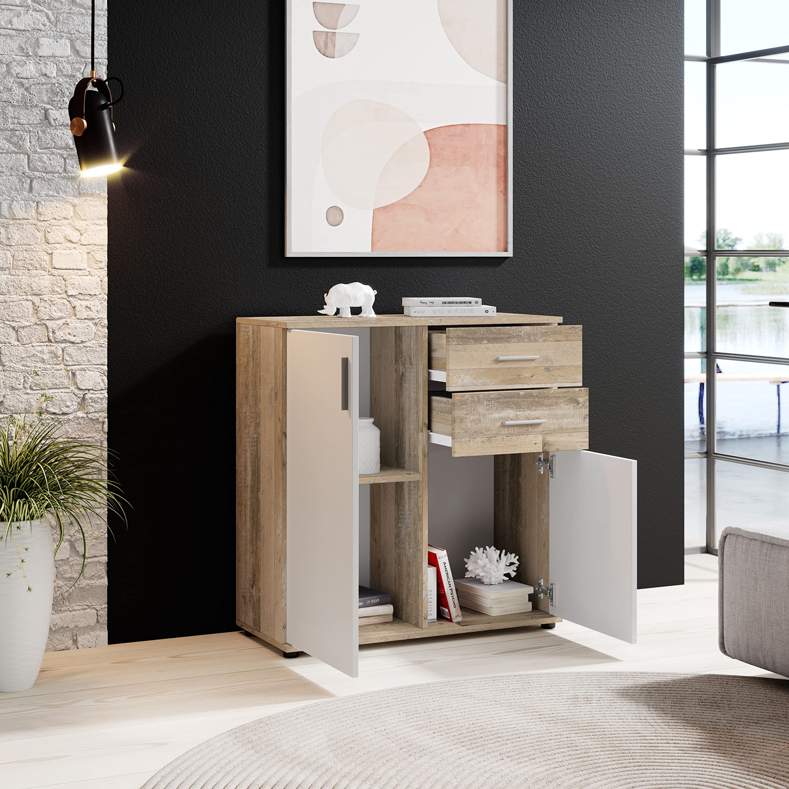 MALM Commode 4 tiroirs, plaqué chêne blanchi, 80x100 cm MALM Commode 4 tiroirs, plaqué chêne blanchi, 80x100 cm