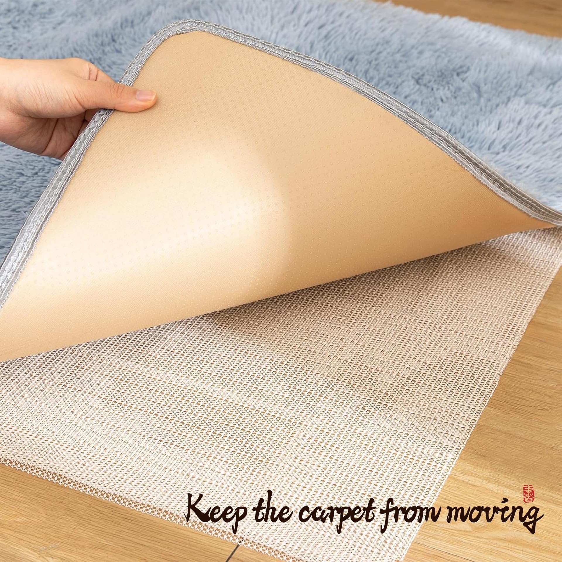 Rete Antiscivolo per Tappeti 190 x 275 cm Protezione Antiscivolo per Tappeti Lavabile Riutilizzabile per Moquette Cassetti Ripiani Materasso Divano, bianco