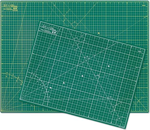 Vista 18 de Elan Tapete de corte A4 verde, tapete de corte autorreparable de 9 x 12 pulgadas, tabla de manualidades de 5 capas verde, tabla de pasatiempos