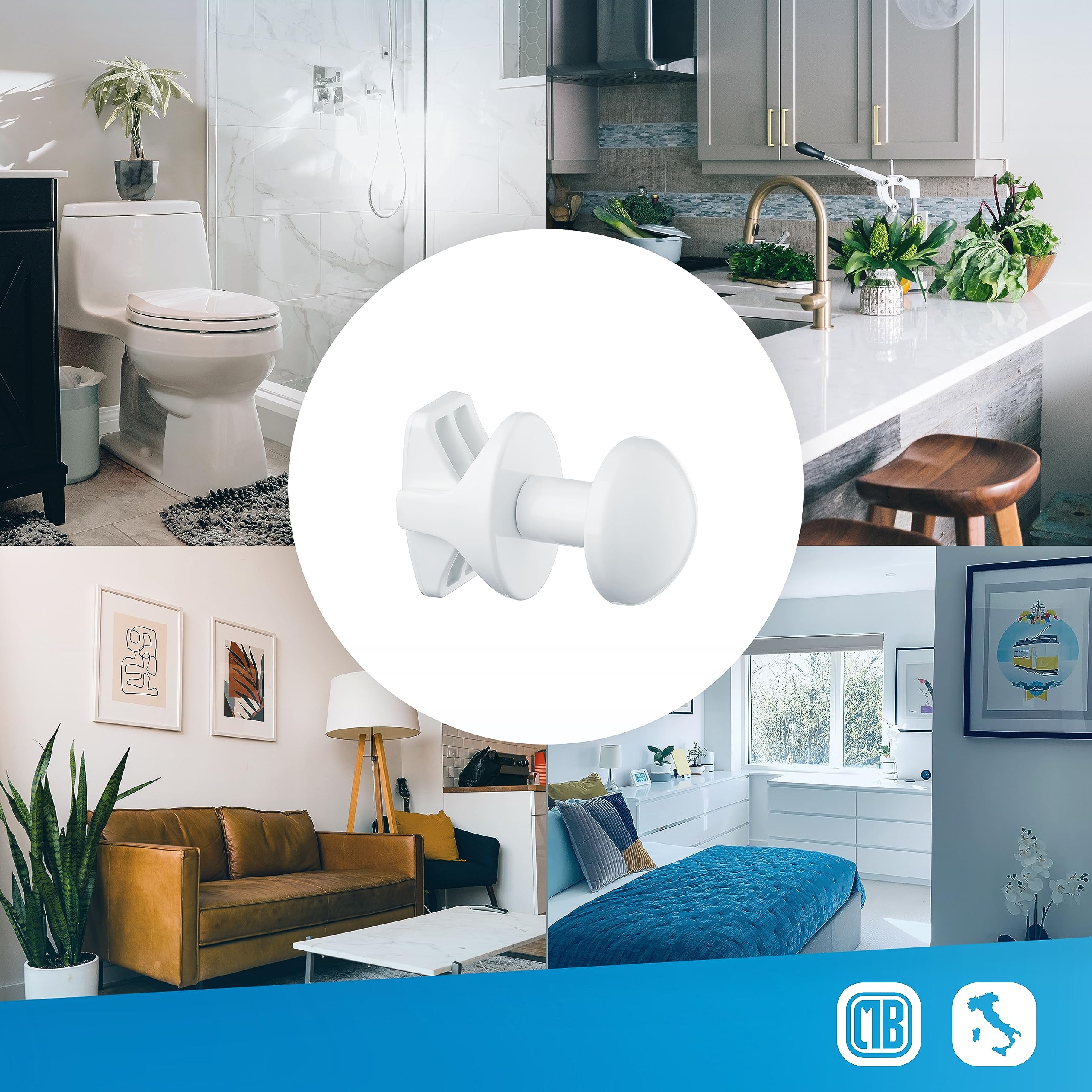 LH Coppia handy grip porta salviette da termosifone senza foro per bagno autoavvitanti al termoarredo scaldasalviette senza forare - made in italy