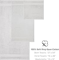 Vista 6 de Arkwright - Juego de 6 toallas de baño, 100% algodón súper suaves, 600 GSM, de secado rápido y absorbentes, artículos de lujo para el baño con 2