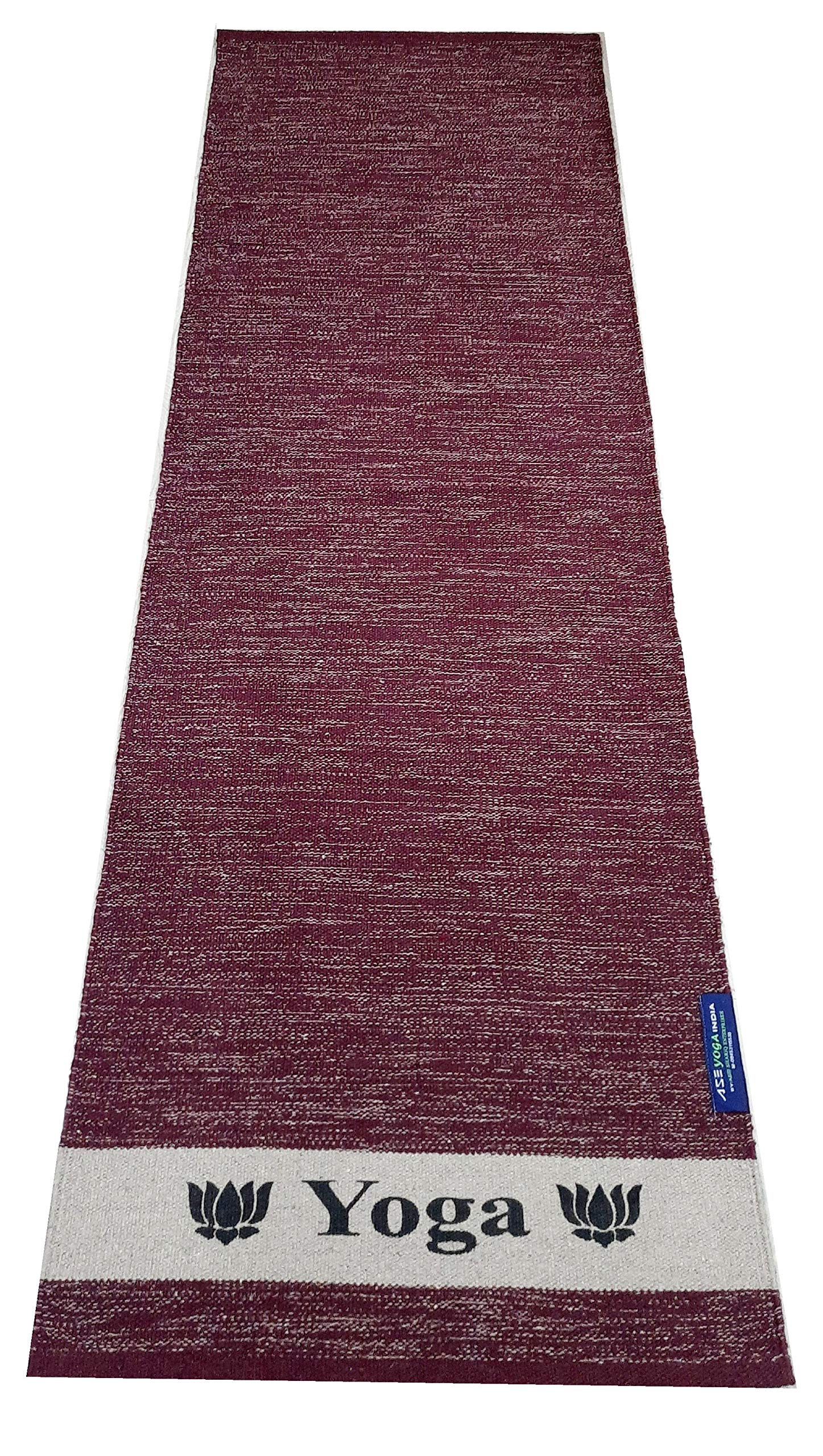 ASE YOGA INDIA 100% COTTON YOGA MAT Supreme Quality, Size- 61X183 CM (Handloom Product - Organic & ECO Friendly) (B08K9B1ZY2) Amazon Price History, Amazon Price Tracker