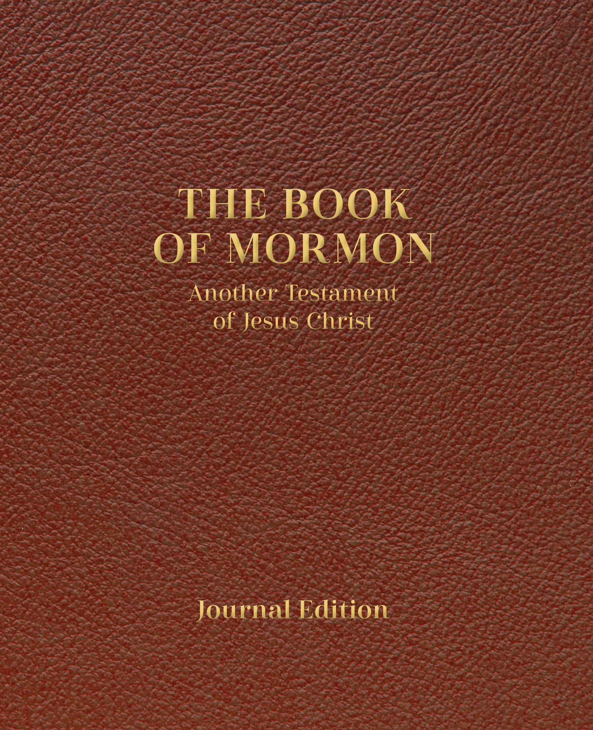 Book of Mormon Journal Edition, Faux Leather, Chestnut Brown, Lined