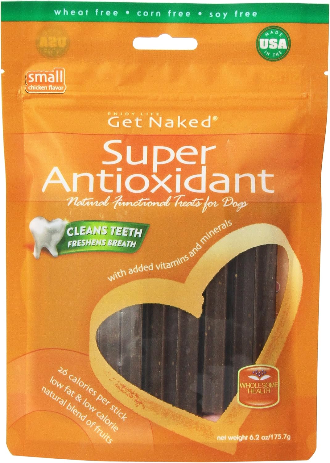 N-Bone Get Naked Super Antioxidant Dental Chew Sticks for Dogs, Small, 6.2-Ounce