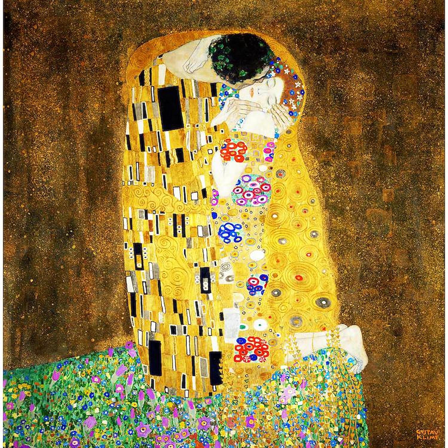CafePress Gustav Klimt The Kiss Decorative Fabric Shower Curtain