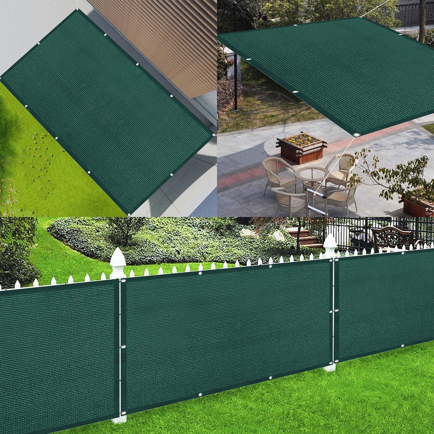 Voile d'ombrage respirant contre la chaleur du jardin et du balcon