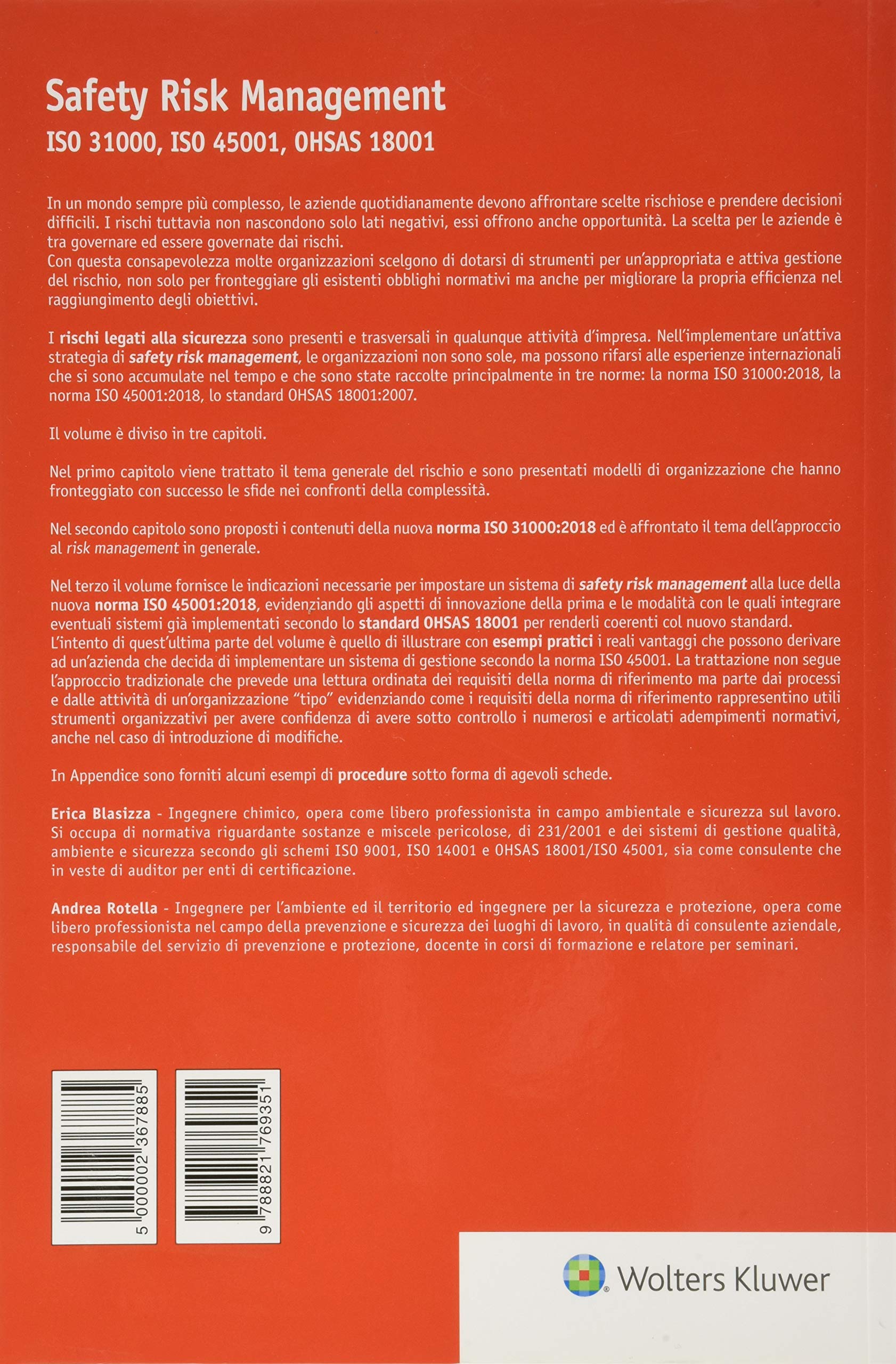 Safety Risk Management Iso 31000, Iso 45001, Ohsas 18001