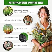 Vista 4 de Paquete de 15 semillas de té medicinal y herbal variado Kit de jardín casero Marcadores de plantas 2950+ Semillas sin transgénicos reliquias