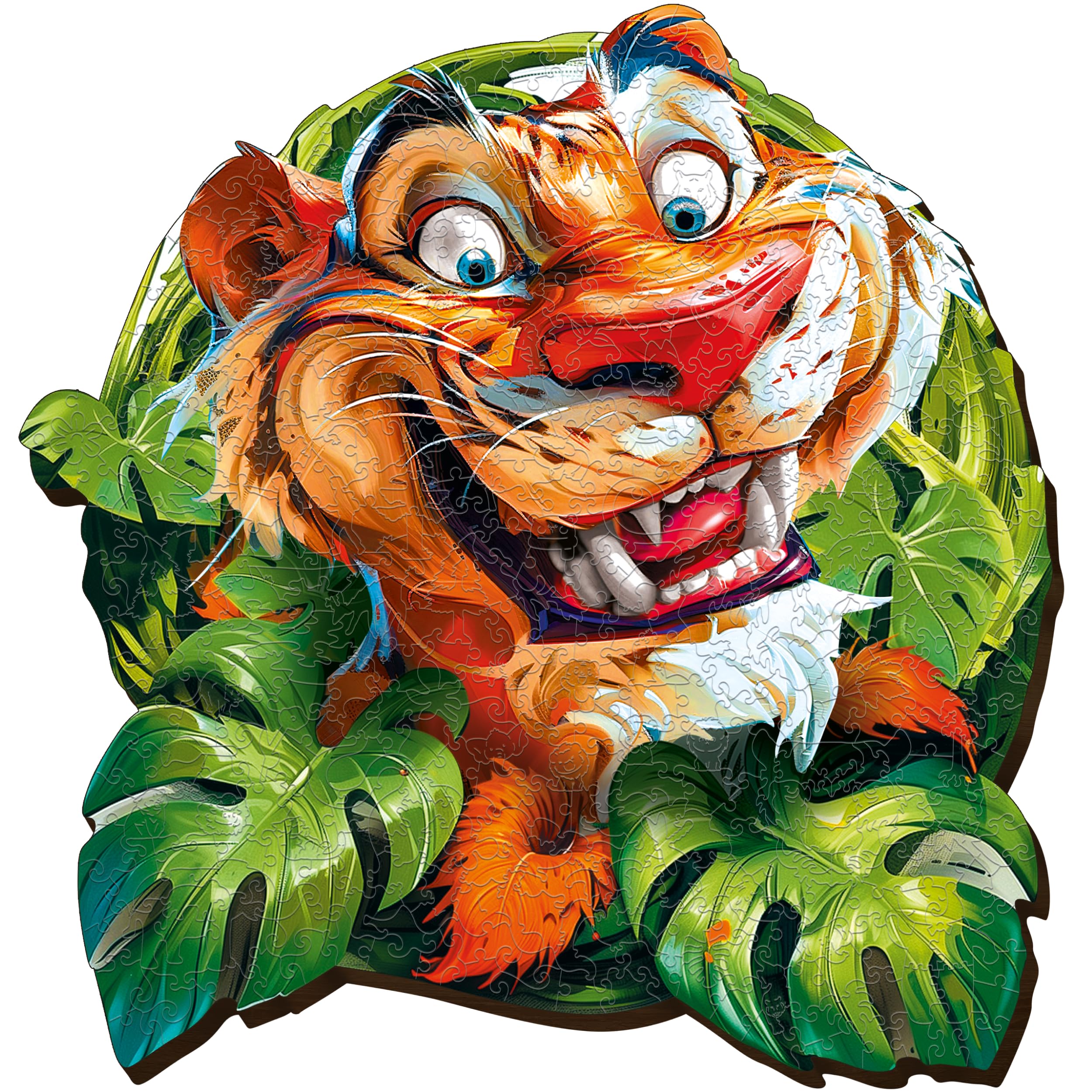 ESC WELT Wooden Puzzle Tiger 500 Pieces - Captivating Mind Entertainment for Teens and Adults - Fun and Environmentally Friendly Toy - Challenging Jigsaw Game - Wooden Puzzle