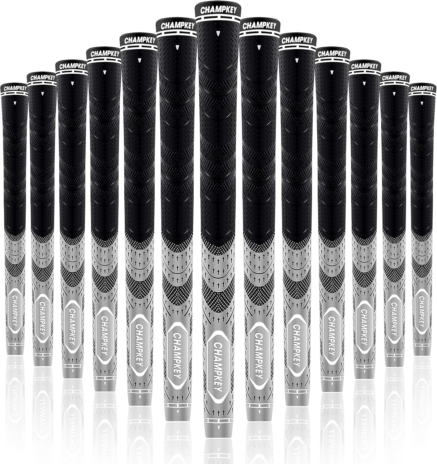 Champkey MCSLITE Pure Rubber Golf Grips Set of 13(Free 15 Tapes Included