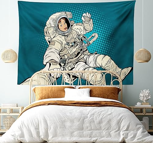 Miniatura 308 de Ambesonne Tapiz gótico, patio con hiedra encantada en la puerta antigua al bosque, colgante de pared ancho para dormitorio, sala de estar, 2-Verde